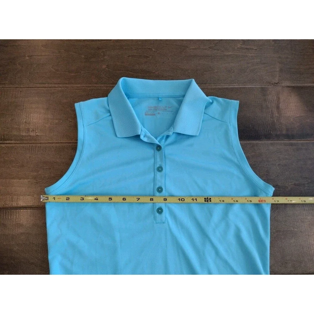 NIKE GOLF Women's Tour Performance sky blue Polo Collared sleeveless top S